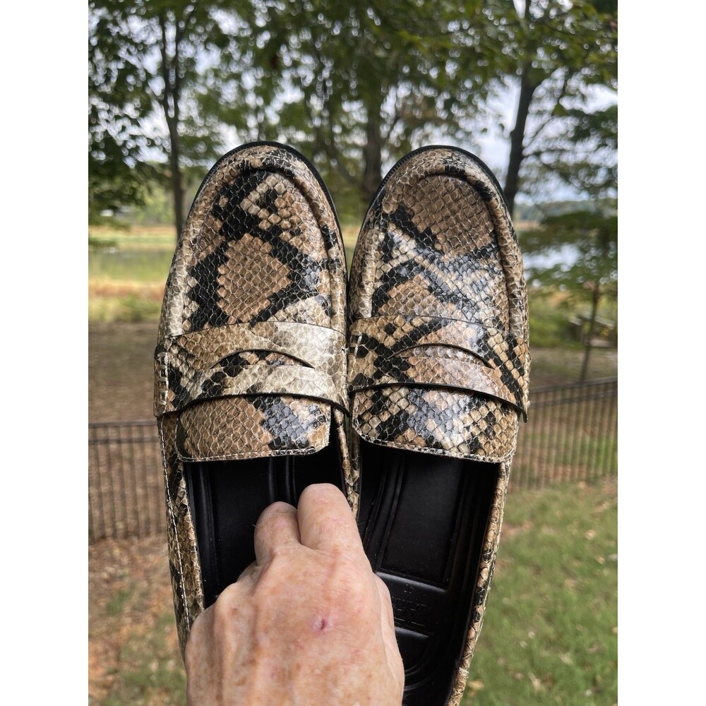 Zara Trafaluc Snakeskin Print Loafer Flat Slip On 3806 Ladies 40 US 9